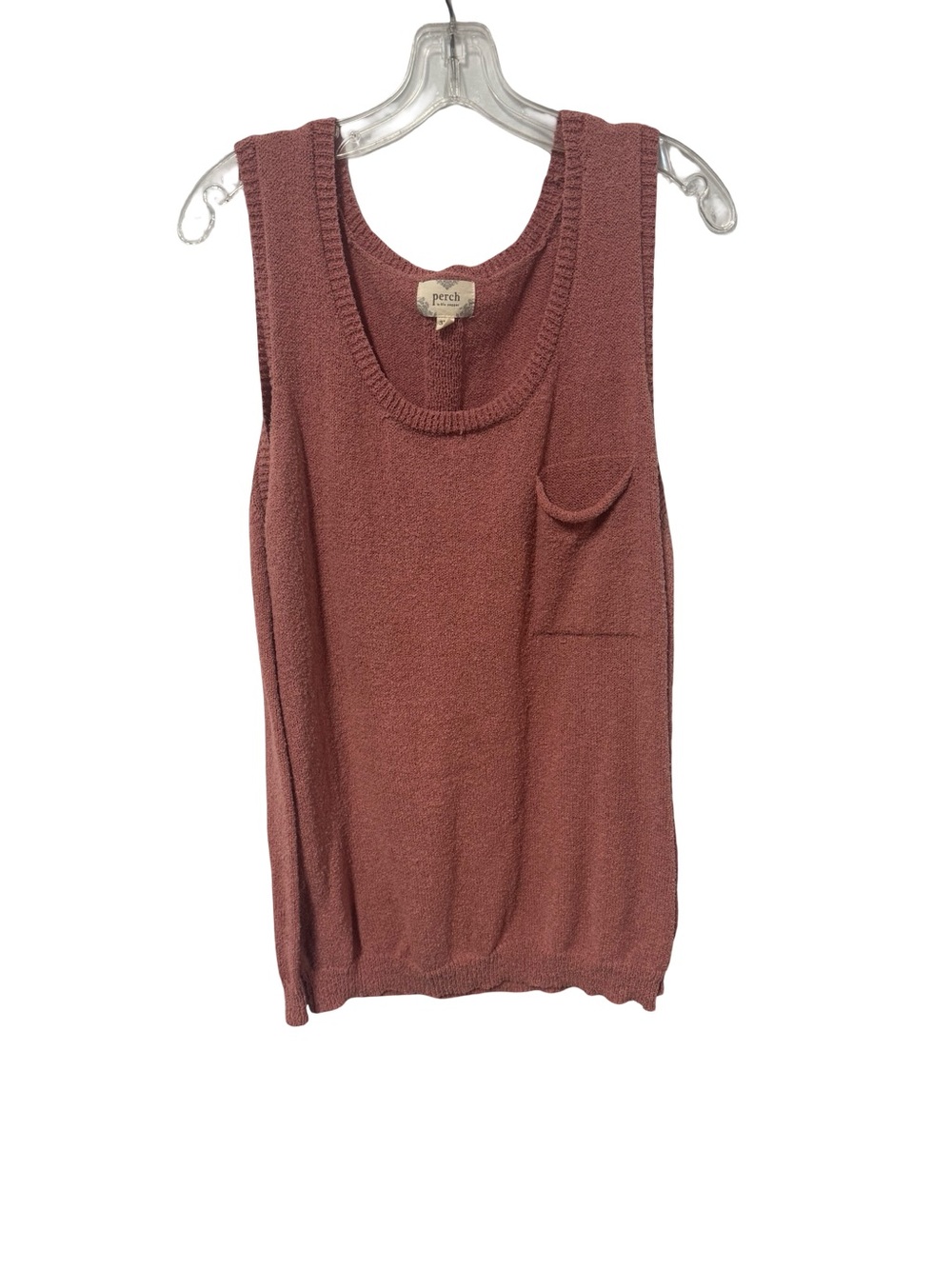 Blu Pepper Textured Scoop Neck Tank in Rosewood Mauve